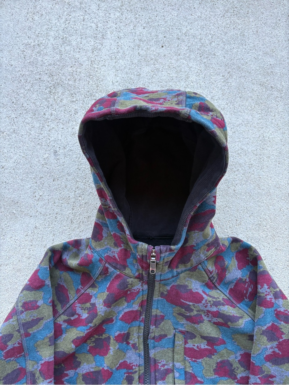 Lululemon Mens Heavy Cotton Full Zip Hoodie Camo Print Medium 22x27 - Picture 5 of 9